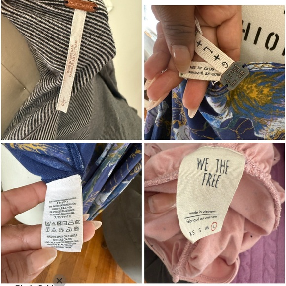 Free People Gray, Blue, and Pink Blouse Set - Picture 3 of 16